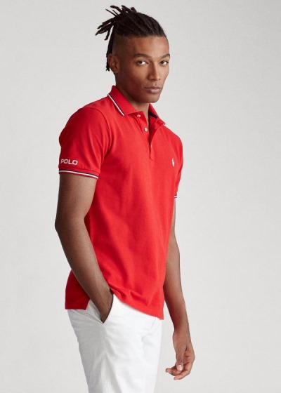 Men's Polo Ralph Lauren Custom Slim Fit Mesh Polos | 908476ZSN